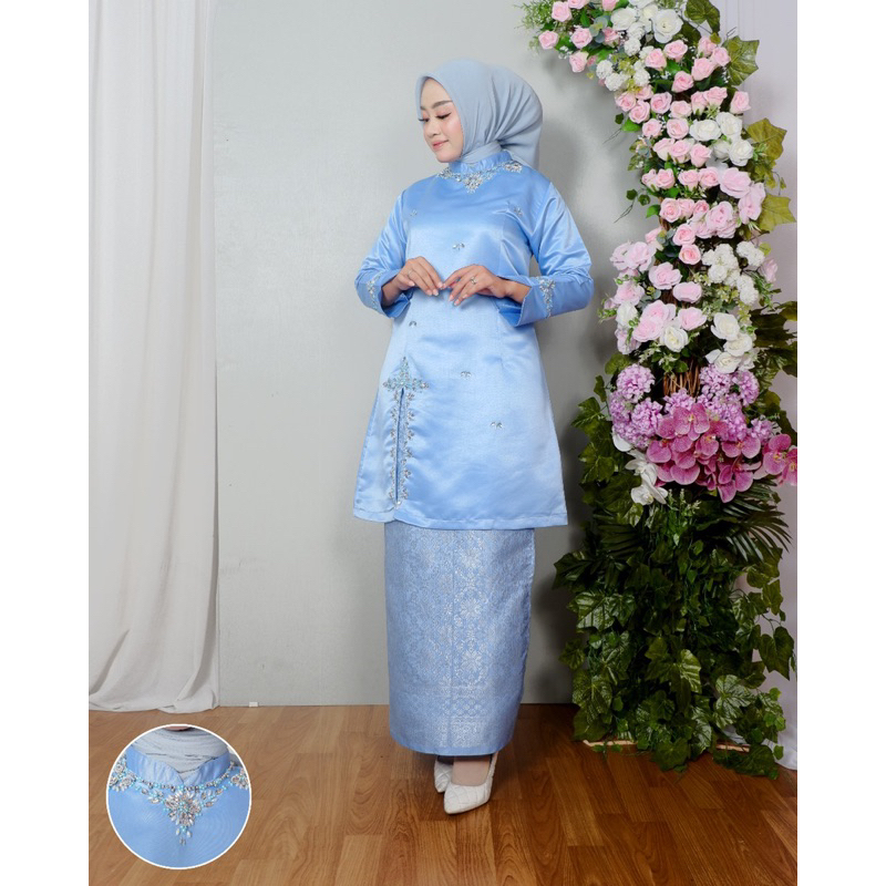 Set Kebaya Tunik Rosalie Baju Kurung Wisuda Terbaru-Set Baju kurung Melayu- Set Baju Tunik payet