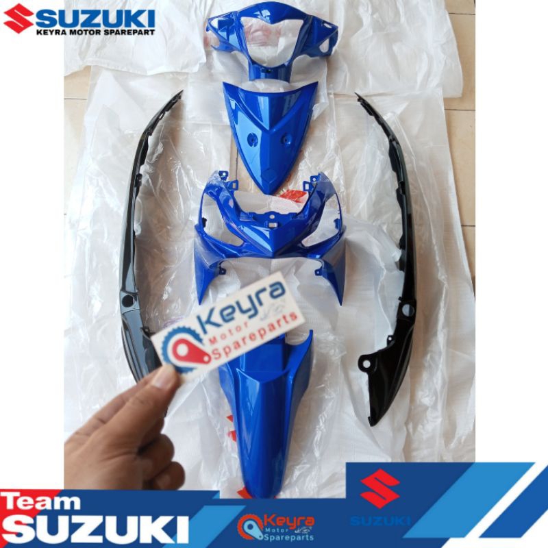 BODY SET SUZUKI ADDRESS BIRU HITAM ASLI ORIGINAL SUZUKI SGP