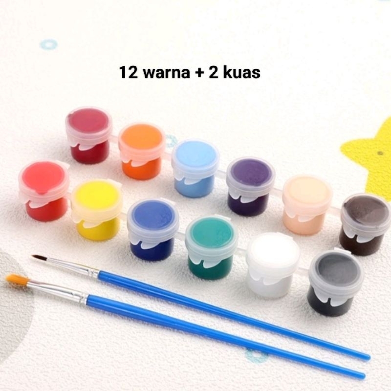 

cat lukis akrilik uk 3ml isi 12 warna