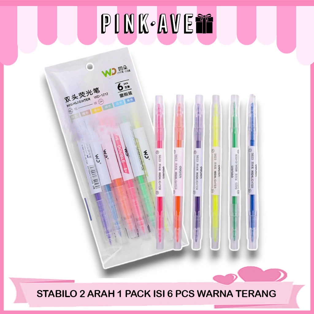 

BISA COD ! STABILO WARNA WARNI 2 SISI 2 ARAH/STABILO SET/HIGHLIGHTER PEN/STABILO SET 1 PACK ISI 6 PCS/STABILO 2 ARAH 6 WARNA HIGHLIGHTER STABILO WARNA WARNI ISI 6PCS 2IN1 2 ARAH / PENSIL STABILO PANJANG WARNA 2 SISI / STABILO SET