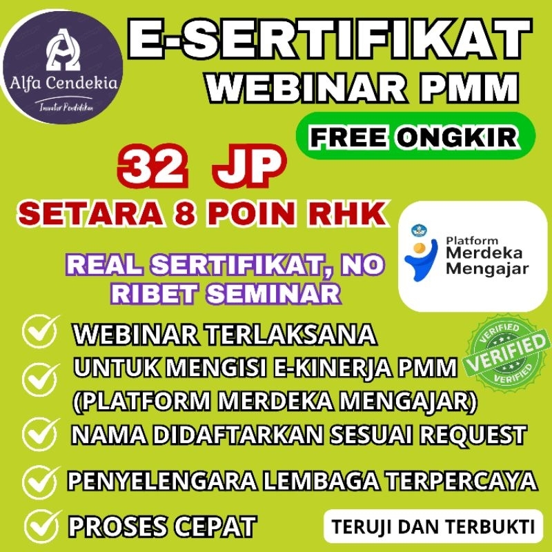 SERTIFIKAT WEBINAR PMM - 8 POIN RHK