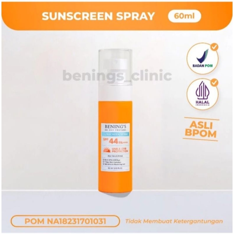 Sunsreen Spray by dr. Oky Pratama - Bening's Clinic - Bening Skincare