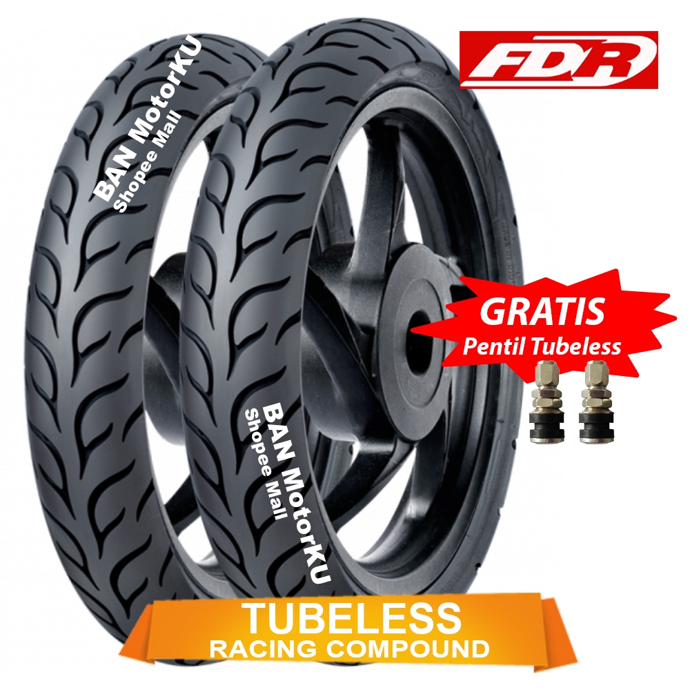 Paket FDR Sport MP 76 ( MP76 ) ukuran 90/80-14 & 100/80-14 Tubeless Ban Motor Race Compound [Free Pe