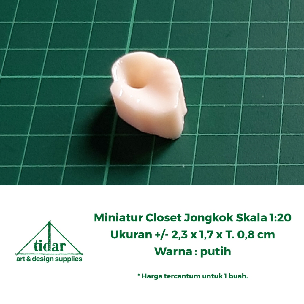 MH - Miniatur Closet Skala 1:20 - Maket Kloset Jongkok - Kamar Mandi / Toilet / WC