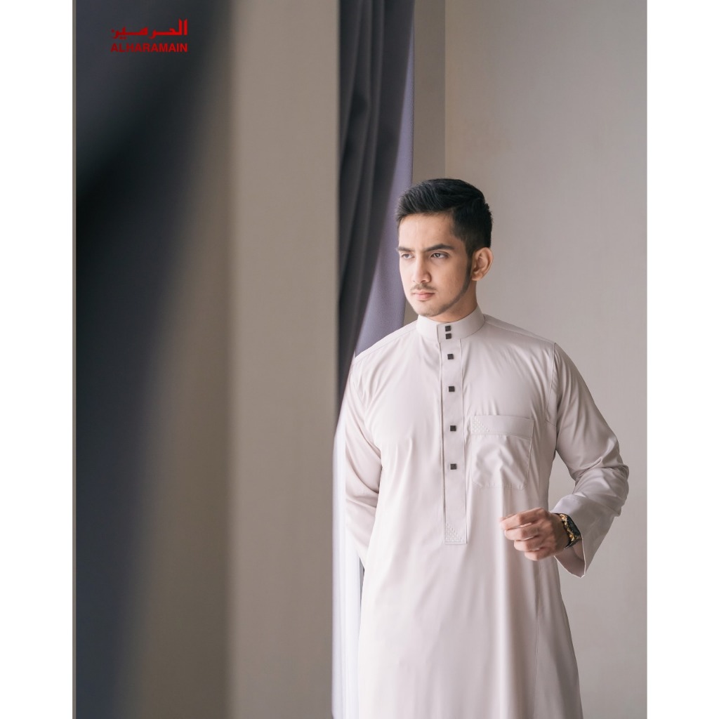 AL Haramain Jubah / Gamis Pria Remaja & Dewasa Premium Bordir (14) | Coklat Tua | Coklat Susu | Cokl