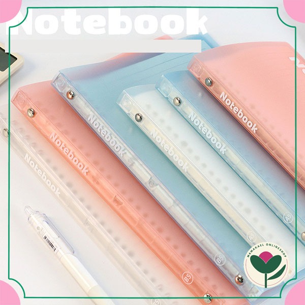 

1 set light and soft binder notebook ukuran A5 sudah termasuk kertas refill 30 lembar simple minimalis aesthetic MK1705