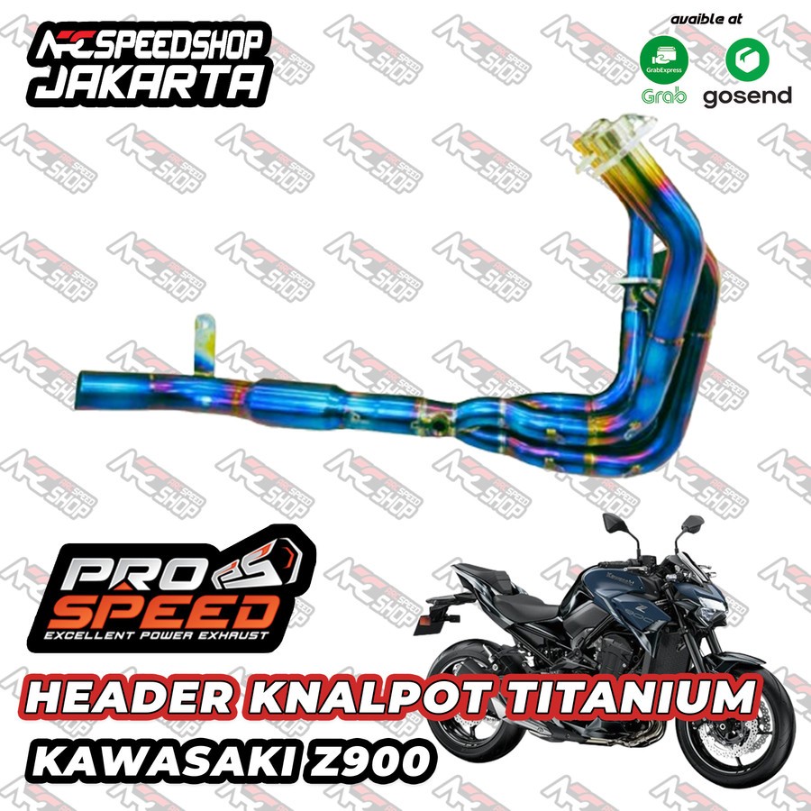 Header Leher Knalpot Prospeed Titanium Blue Z900 Z 900 RS Fullsystem