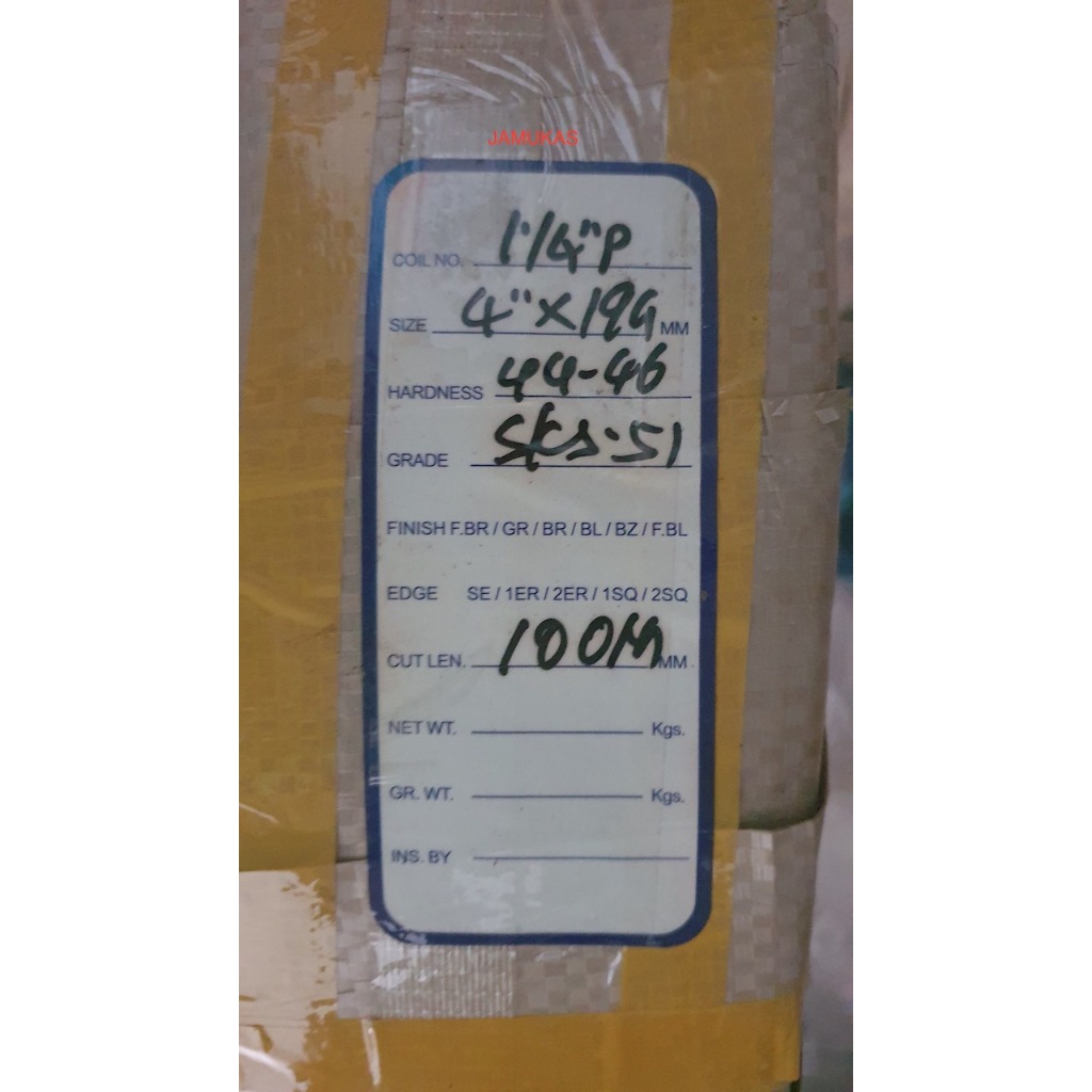 Band Saw Blade - Gergaji Pita Grade SKS51 - Lebar 4 inch