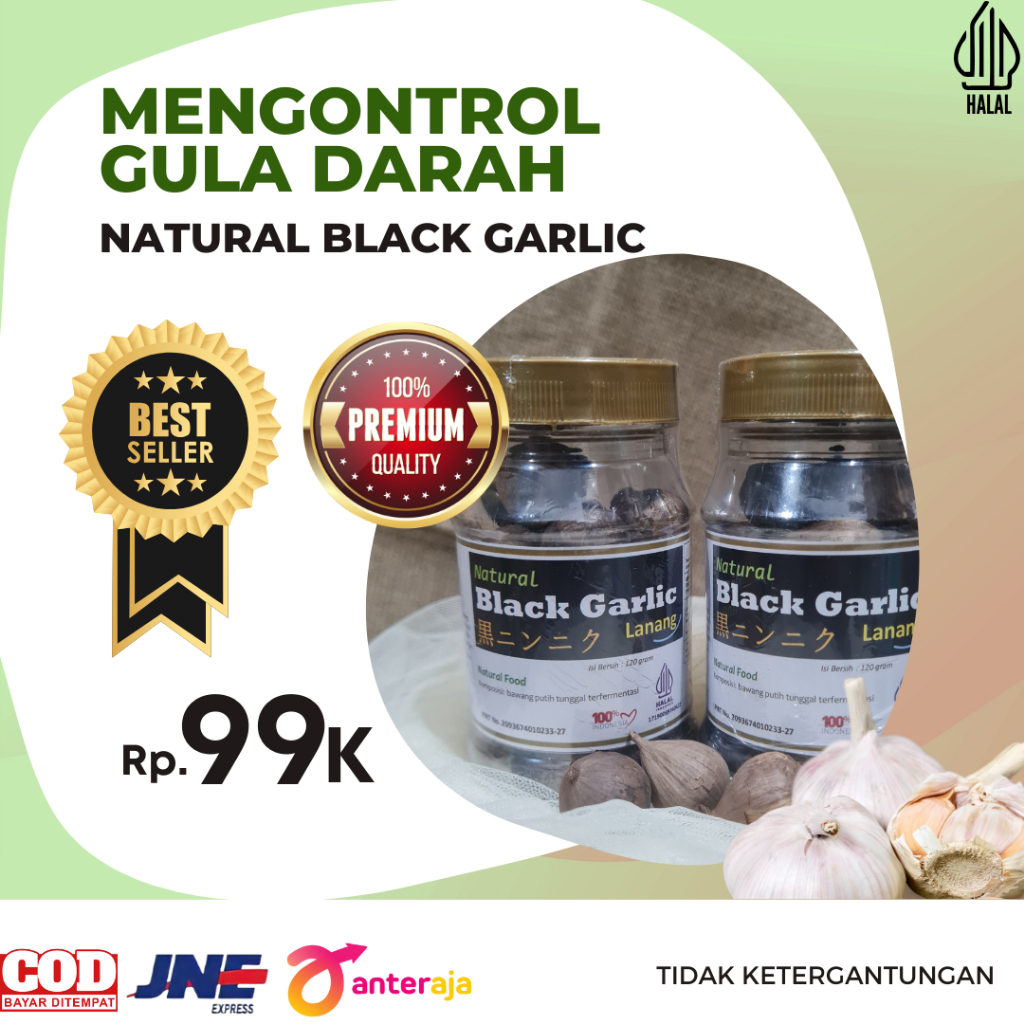 

Mengontrol Gula Darah Herbal Natural Black Garlic Halal PIRT