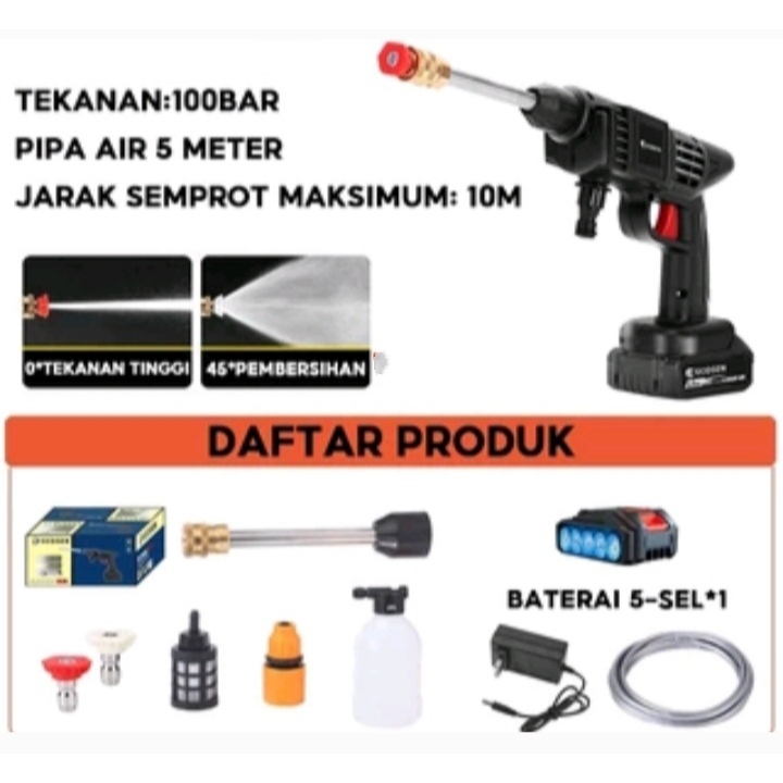 Jet cleaner alat semprot mesin cuci motor elektrik alat cuci mobil alat steam bisa di cas