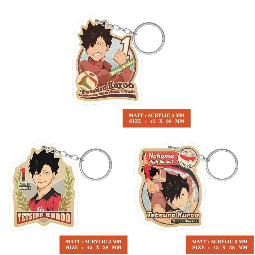 Ganci Akrilik Anime Haikyuu Nekoma Kenma Kozume Tetsurou Kuroo