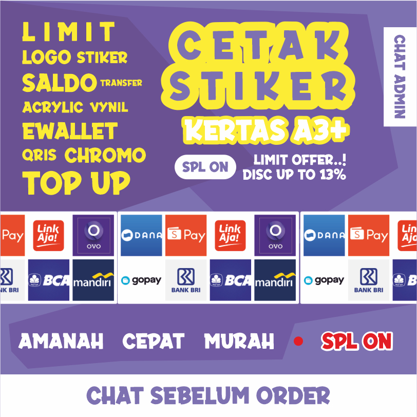 

CETAK STIKER SALDO UNTUK KONTER