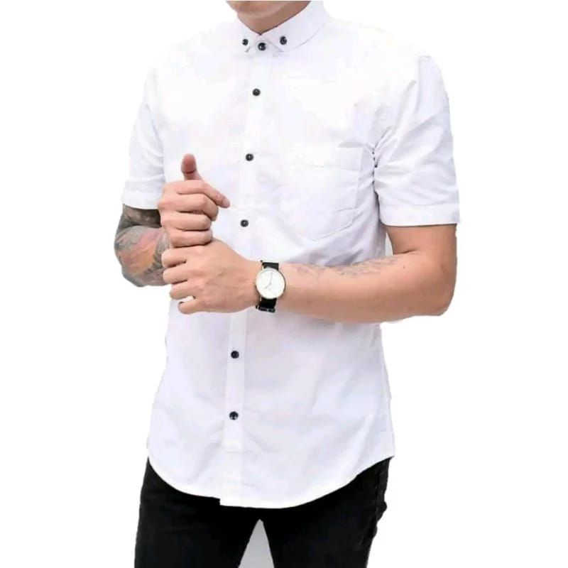 BAJU HEM PRIA LENGAN PENDEK(HITAM.PUTIH.MARUN)