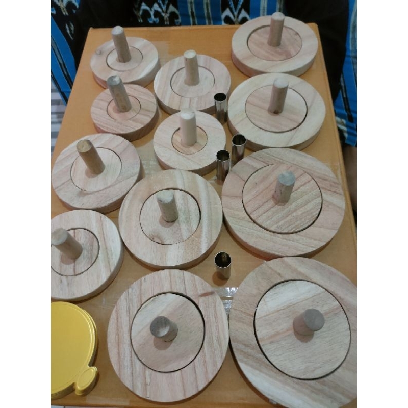Cetakan Donat Kayu 1 Set / Cetakan Bomboloni