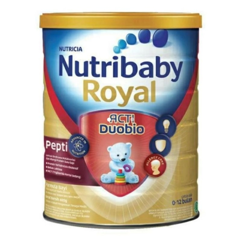 

NUTRIBABY ROYAL PEPTI JUNIOR USIA 0 sampai 12 BULAN 400G KALENG