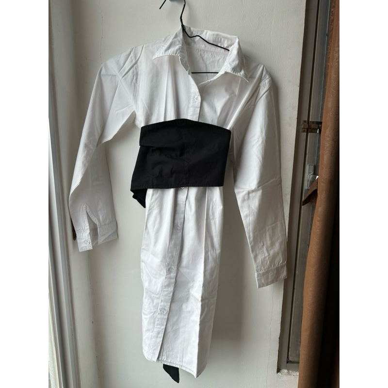 NEW CORSET SHIRT DRESS JENNIE BLACKPINK