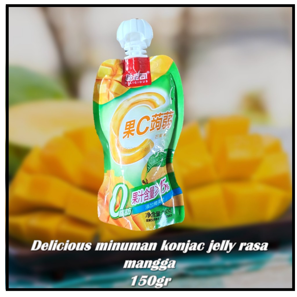 

Delicious minuman konjac jelly rasa mangga 150gr