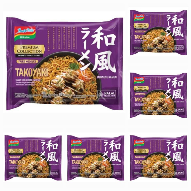 

Indomie Mi Instan Ramen Goreng Rasa Takoyaki / Japanese Ramen Fried Noodles Takoyaki 86 Gr