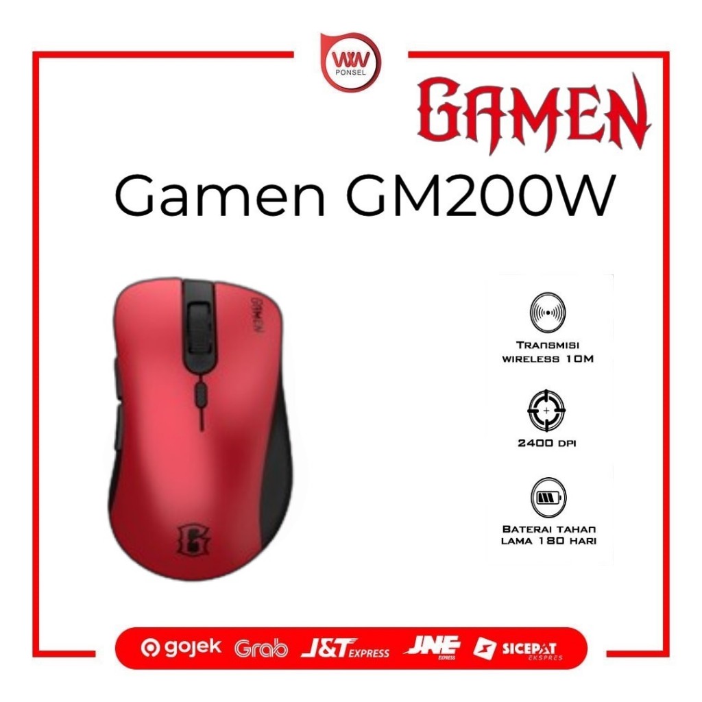Gamen Mouse Gaming Wireless GM200W 2400 DPI