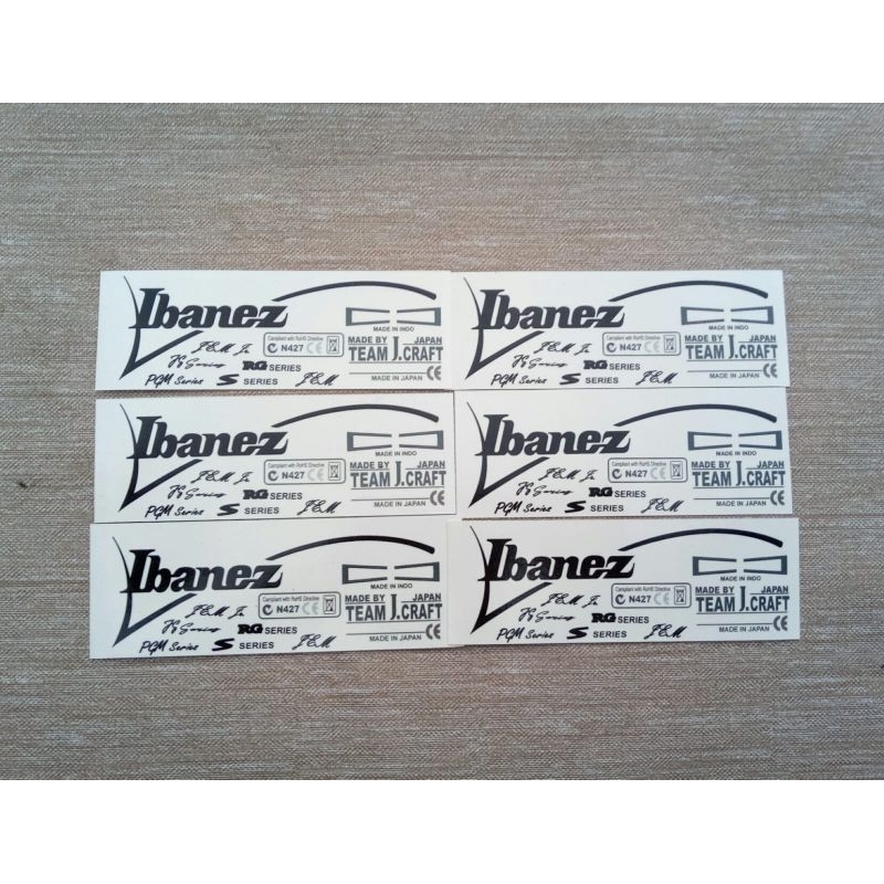 Decal Waterslide Ibanez Jem RG JS PGM S Series
