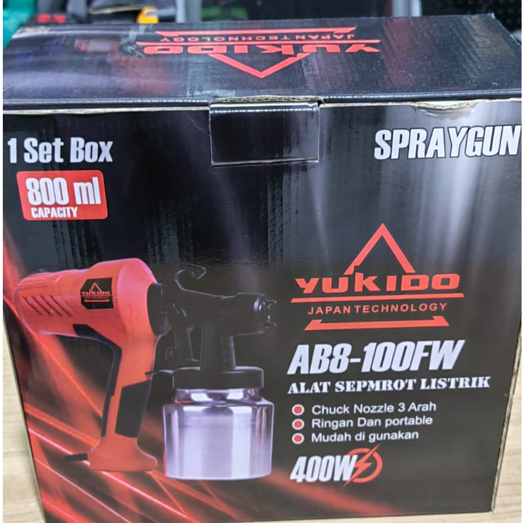 Mesin Semprot Cat Spray Gun Electric SET Paint Zoom YUKIDO Alat Penyemprot CAT Speed Listrik Tools S