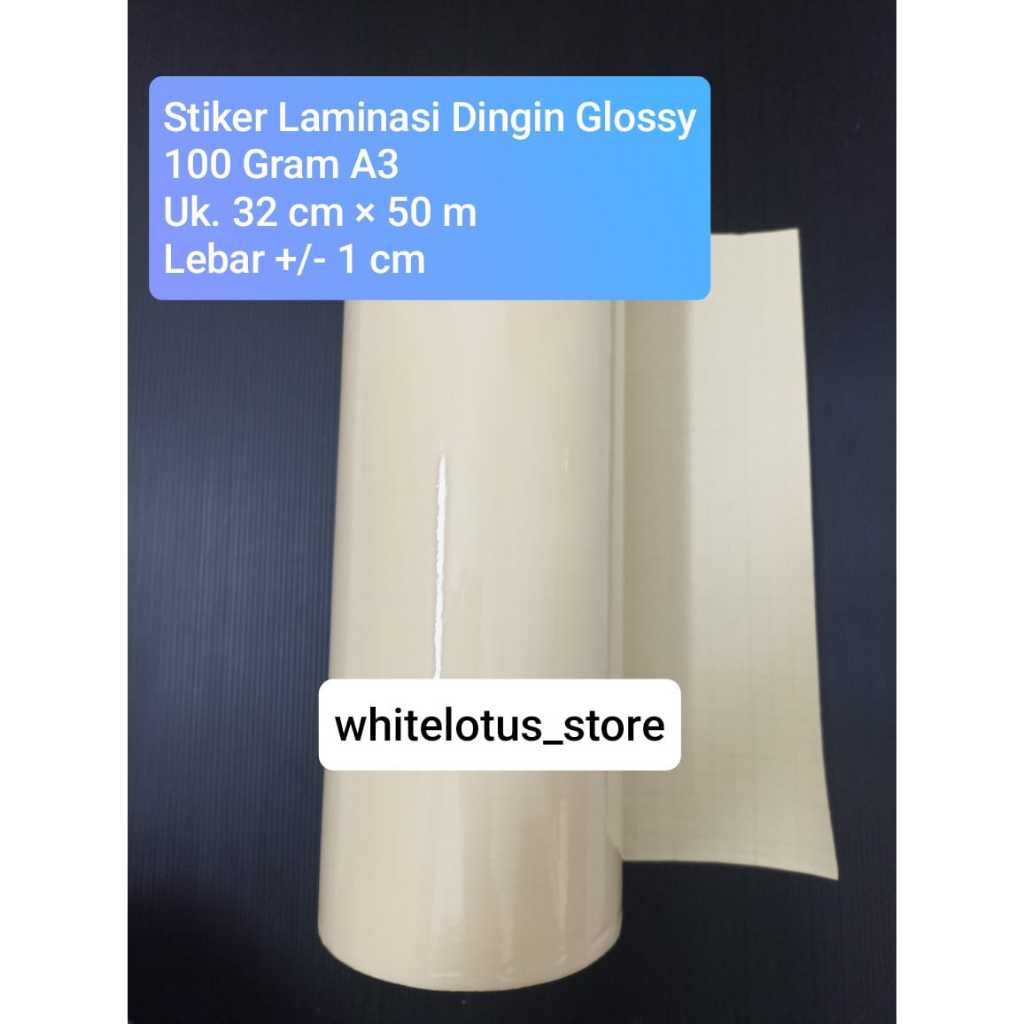 

Sticker Laminasi Dingin Glossy 100 Gram A3