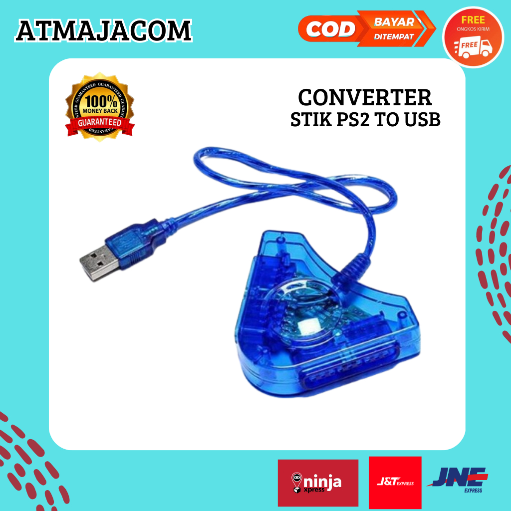 CONVERTER STIK PS2 TO USB - KONVERTER STIK PS2 UNTUK LAPTOP/PC/PS3/ANDROID - KONVERTER STIK PS2 GAND