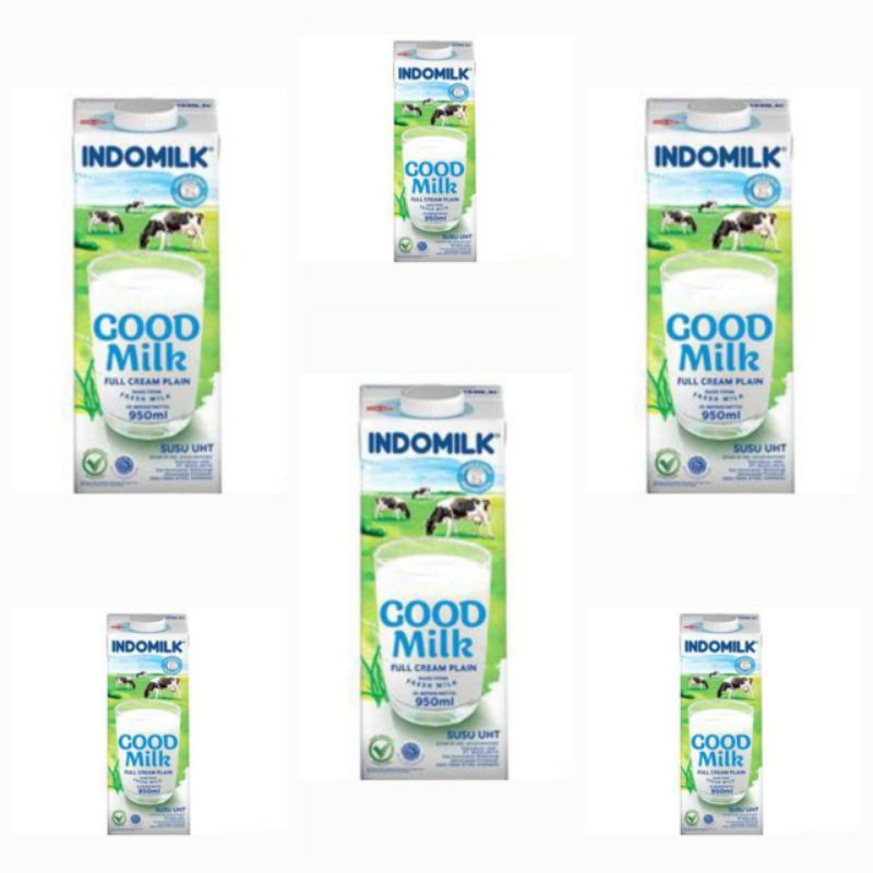 

Indomilk Susu Cair UHT Rasa Plain / Good Milk Full Cream Plaint 950 Ml