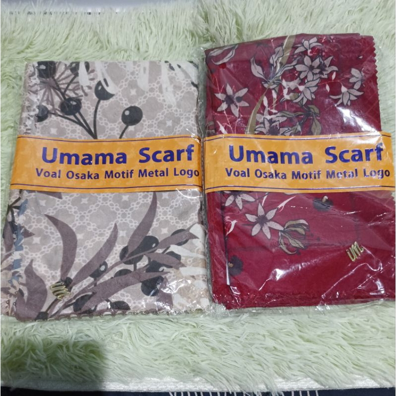Umama scarf hijab segitiga cutting laser plat besi plat gold with box original umama