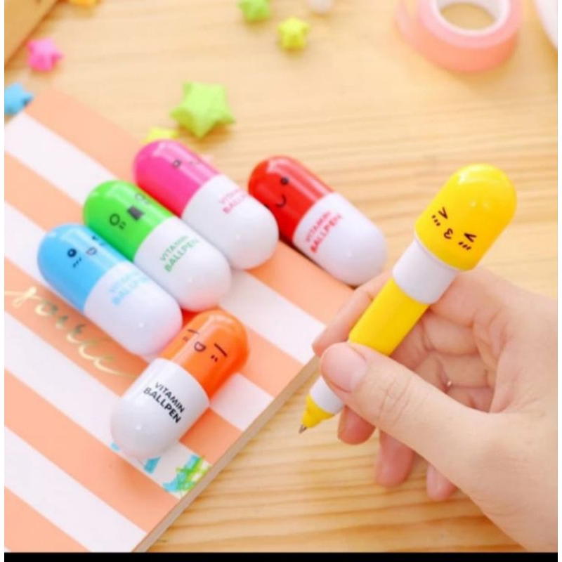 

Ballpen Lucu Berbentuk Pil Vitamin Berbagai Macam Warna Premium