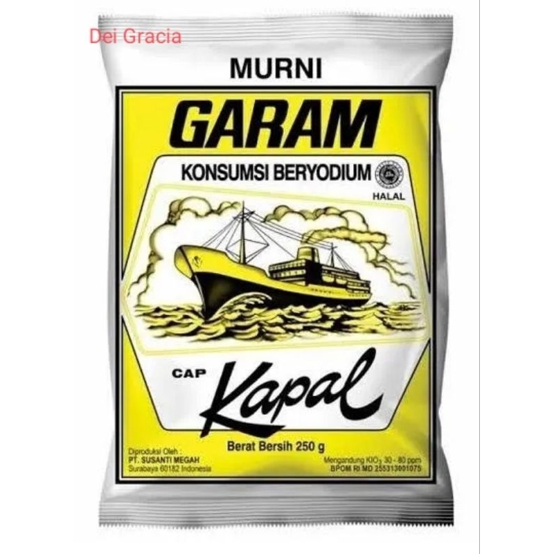 

garam masak beryodium garam kapal 250 gram