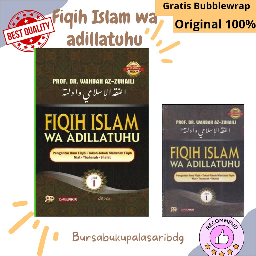 Buku Fiqih Islam Wa Adillatuhu Jilid 1 Fiqh Fikih Wahbah Az Zuhaili  /Gema Insani ORIGINAL
