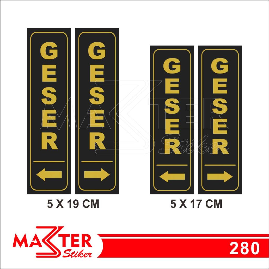 

280 - Stiker Pintu Geser Kiri Kanan (Sepasang), Sticker Vinyl, Tahan Air, Termurah, dan Bisa Custom