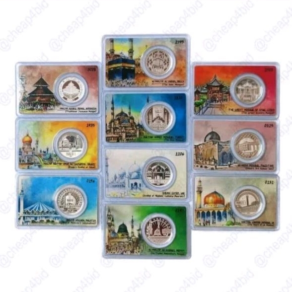 1 Set Perak Dirham Nubex Malaysia Seri Masjid Dunia