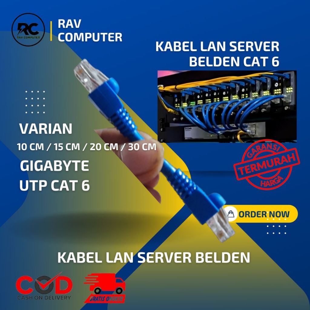BELDEN CAT 6 BIRU / PATCH CORD BELDEN CAT 6 CUSTOM HANDMADE