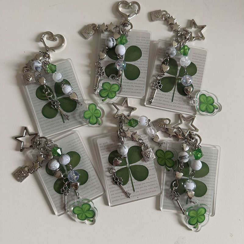 gantungan kunci Queen of Tears | Keychain Queen of Tears | Clover Keychain inspired by Queen of Tear