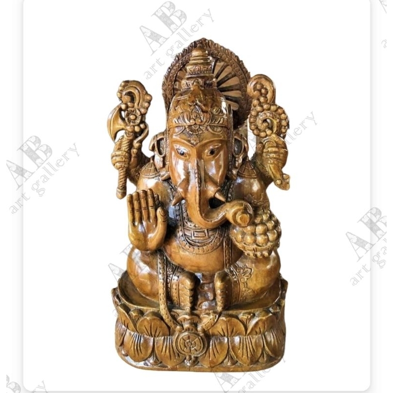 Patung Ganesha Kayu