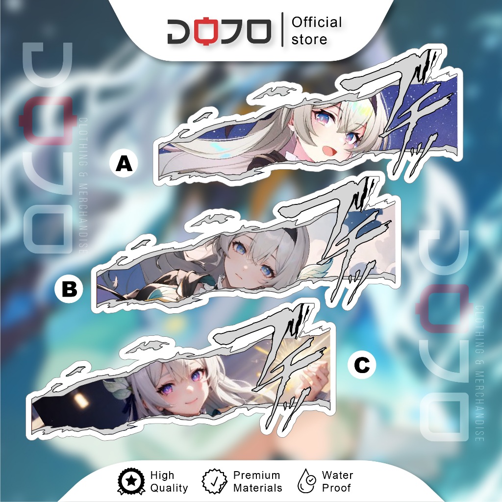 Sticker VINYL Honkai Star Rail Firefly HSR motor mobil notebook binder laptop pc gaming JDM slap eye