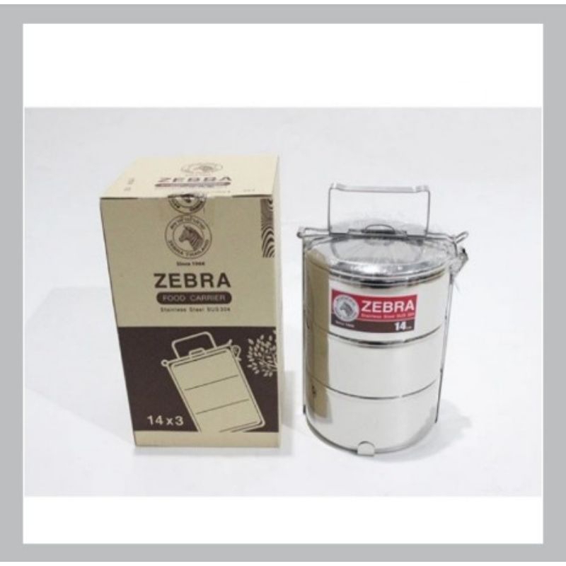 food carrier 14x3 zebra (150143) /rantang susun stainless