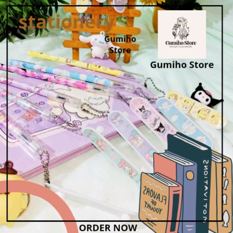 

PULPEN GANTUNGAN SKATEBOARD SANRIO PEN LUCU BOLPEN GEL TERMURAH