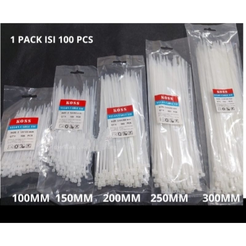 

Kabel Tali Ties Tis Tali Krek Nylon Putih 10cm/15cm/20cm/25cm/30cm