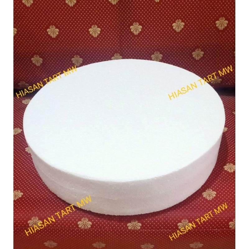 D.20 T.12 Dummy Cake Styrofoam Diameter 20cm T. 12cm / Dummy Kue Sterofoam Gabus Ulang Tahun Pernika