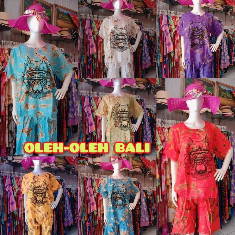 SETELAN BAJU BARONG DEWASA KHAS BALI SETELAN BAJU BALI PRIA WANITA BAHAN RAYON ADEM TEBAL
