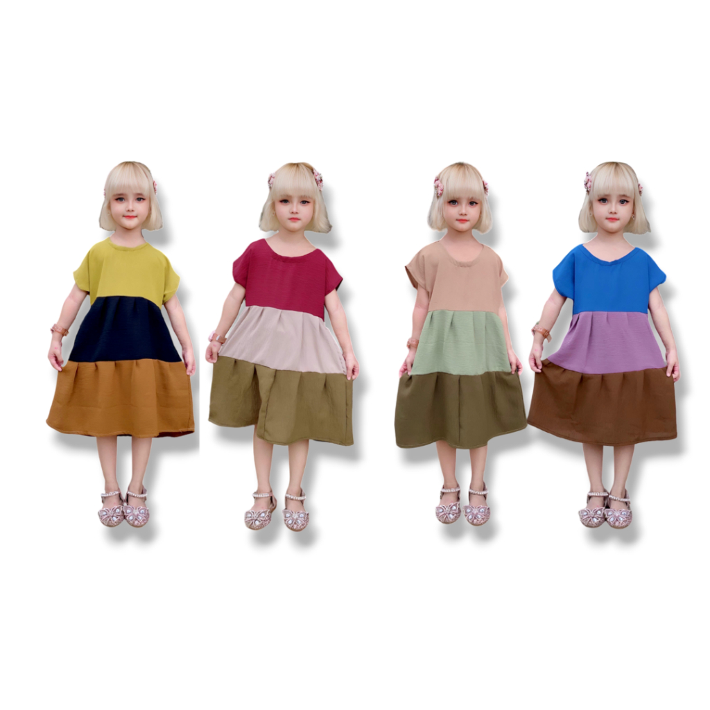 daster PELANGI anak perempuan baju viral harian cantik lucu