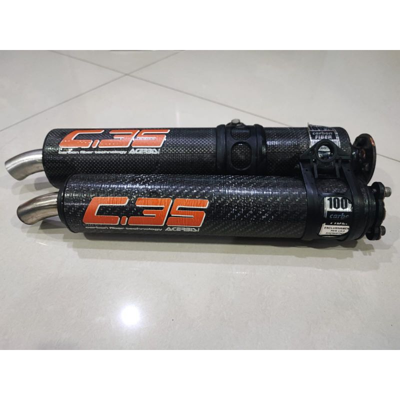 knalpot accerbis c35 original seken istimewa knalpot 2tak silincer knalpot
