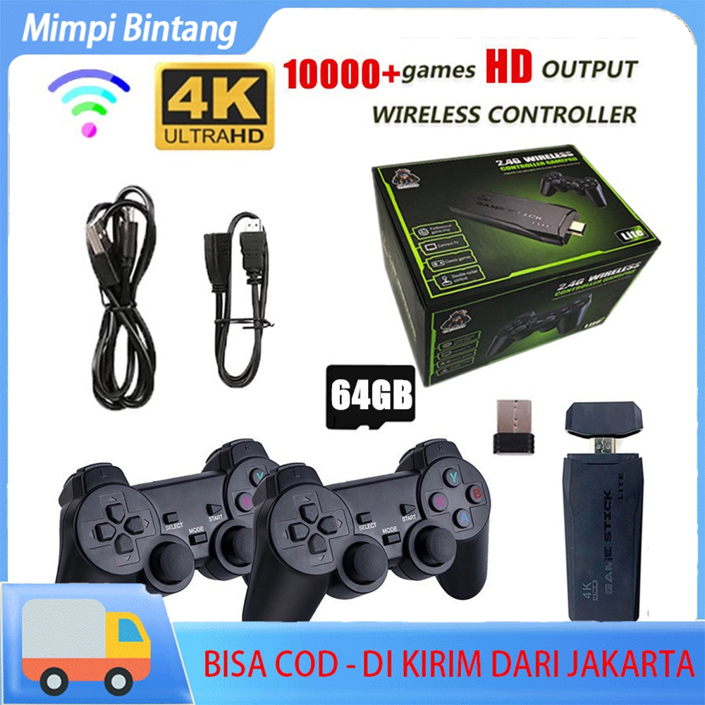 Game PC Game Stick Game 4K Gaming Game Konsol PS2 64G 15000 Game Genggam Wireless Video TV