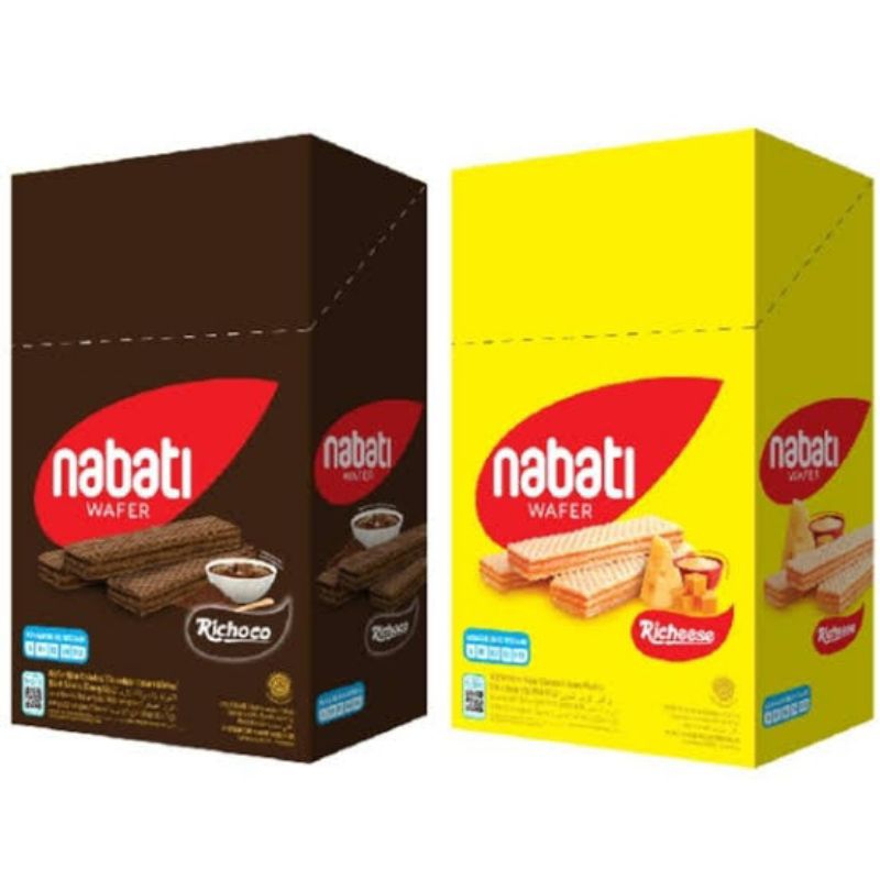 

Nabati Richeese Wafer Krim Keju / Chocolate (1 Pack isi 20pcs) 150gr