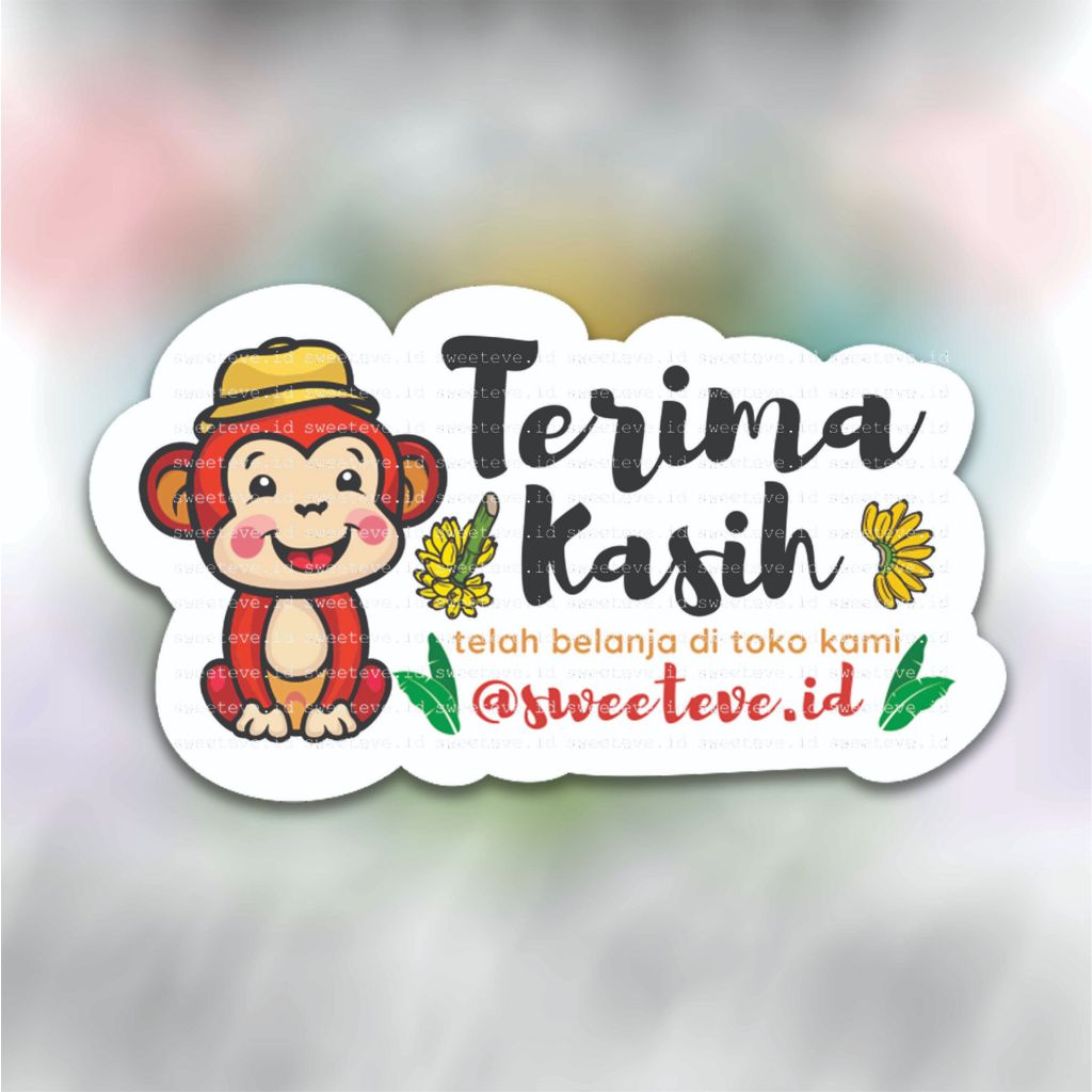 

Chromo Sticker Thank You olshop, Thanks Stiker Online Shop Cute, Stiker Terimakasih Online Shop NO CUSTOM & CUSTOM (Harga untuk 1 set) - Monkey 04