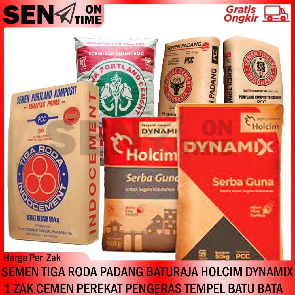 [Instant] SEMEN 1 ZAK BATURAJA HOLCIM TIGA RODA PADANG DYNAMIX SAK PORTLAND PC PENGERAS TEMPEL PEREK