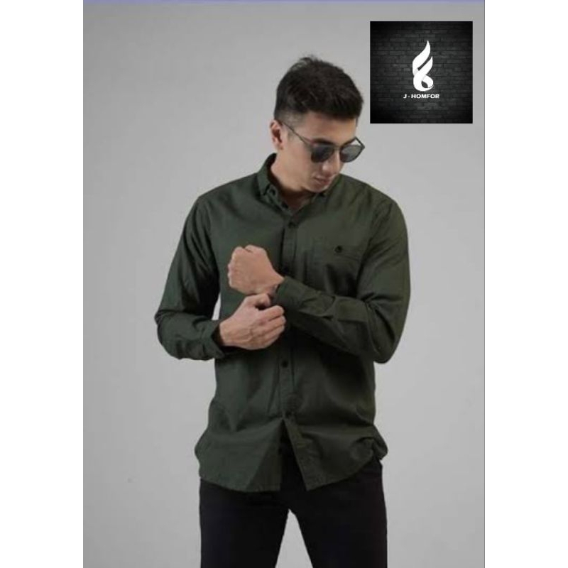 kemeja polos panjang pria Hurley